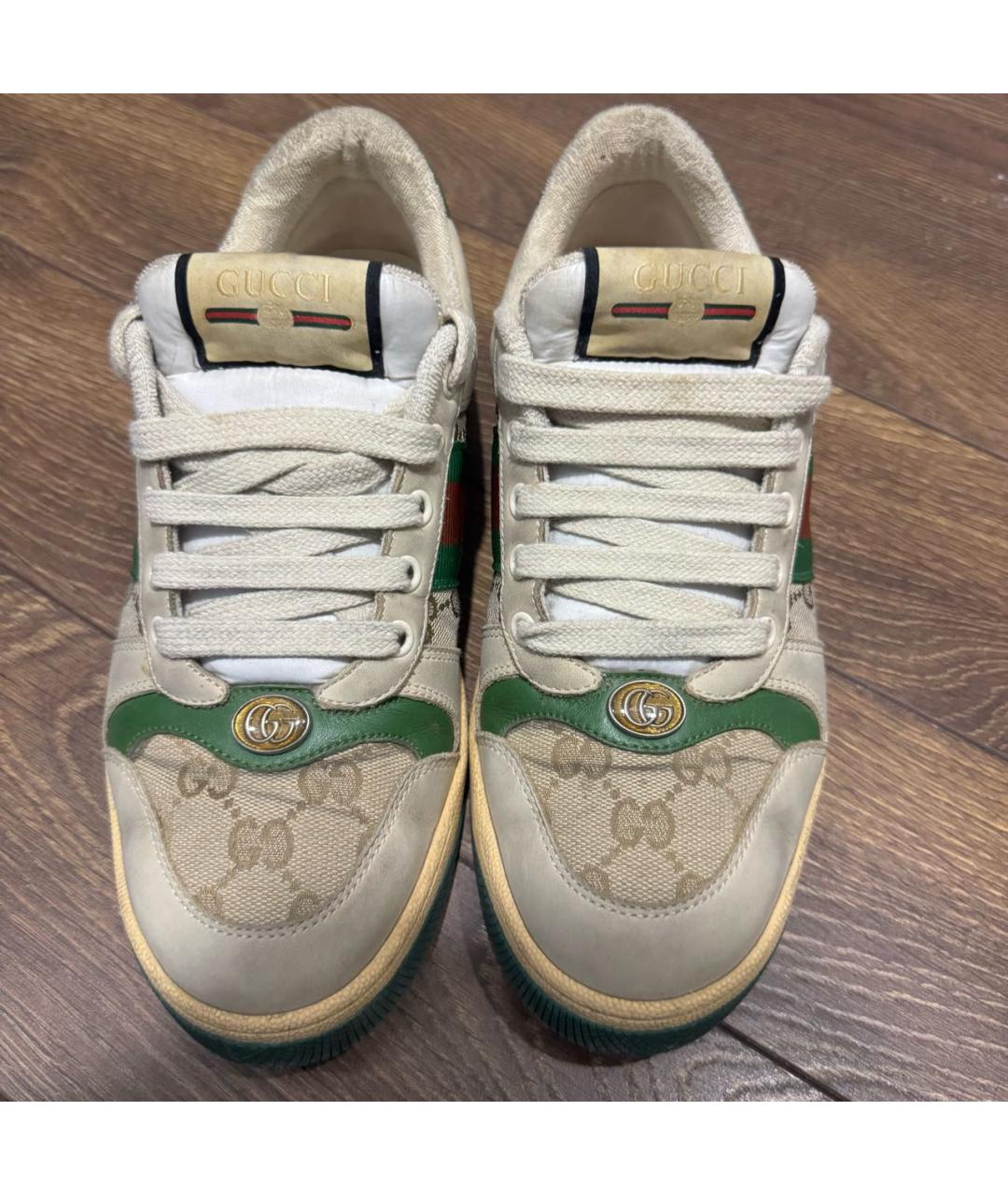 GUCCI Бежевые замшевые кеды, фото 2