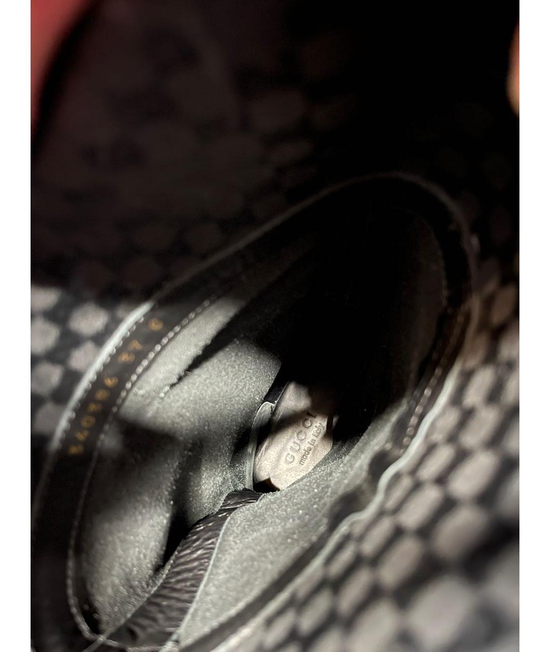 GUCCI Черные кожаные сапоги, фото 8