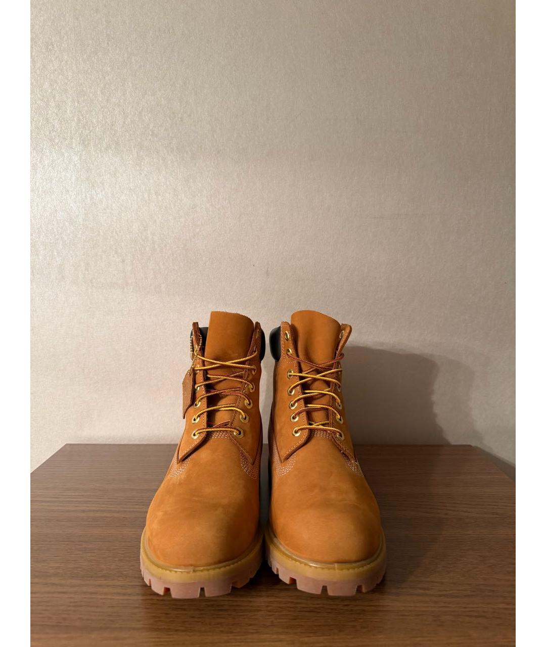 TIMBERLAND Желтые нубуковые высокие ботинки, фото 2