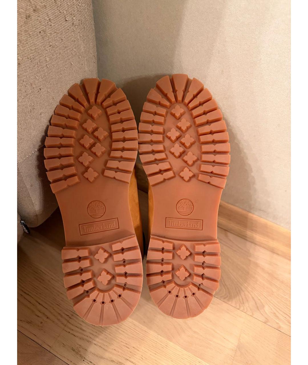 TIMBERLAND Желтые нубуковые высокие ботинки, фото 5