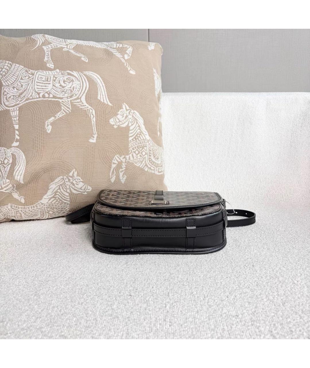 GOYARD Черная кожаная сумка через плечо, фото 4