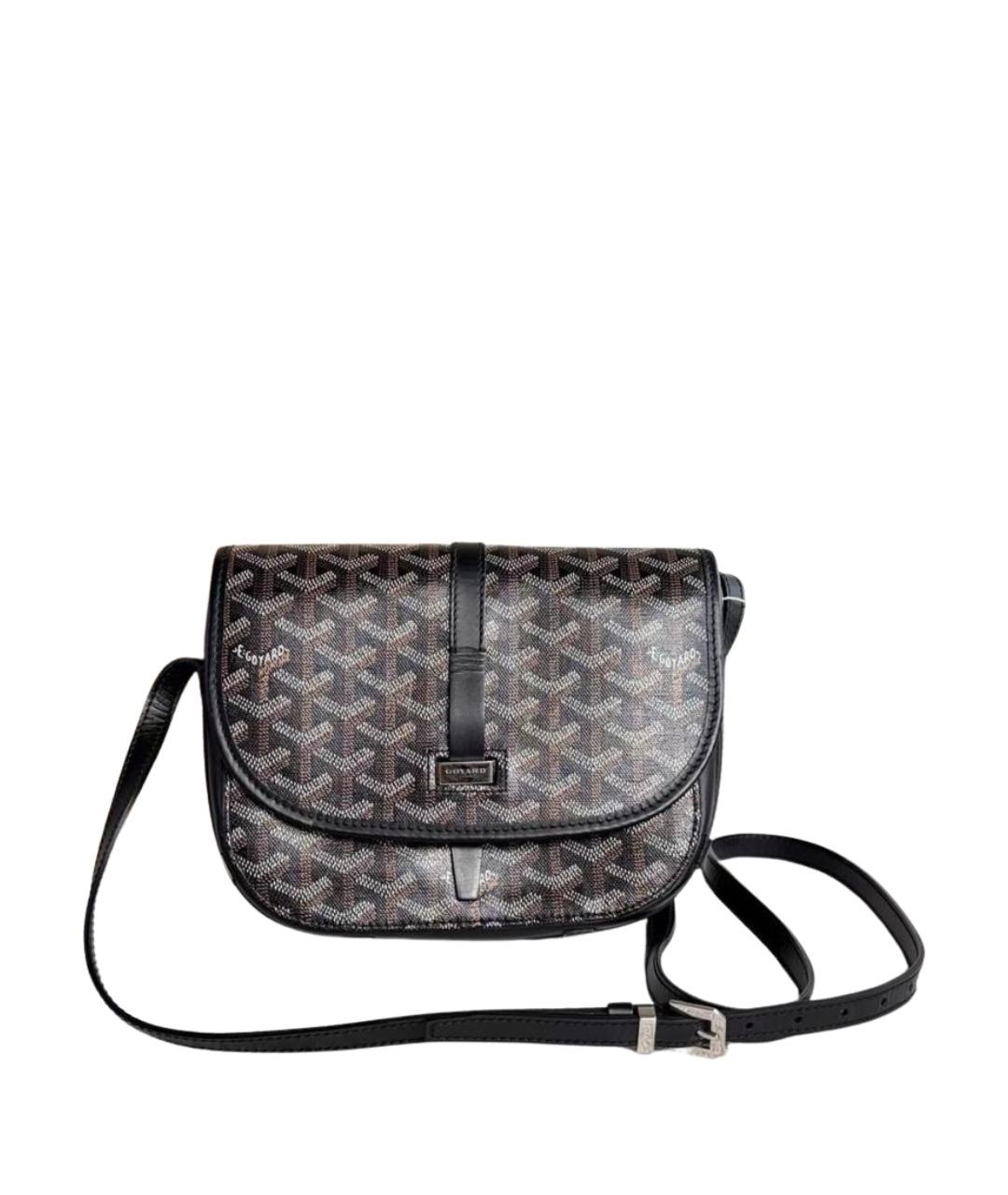 GOYARD Черная кожаная сумка через плечо, фото 1