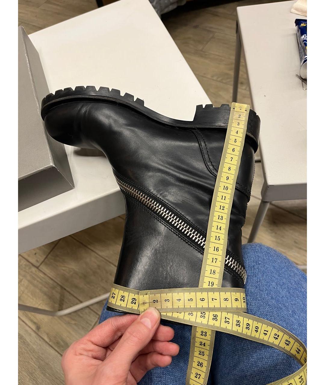 ALEXANDER MCQUEEN Черные кожаные полусапоги, фото 7