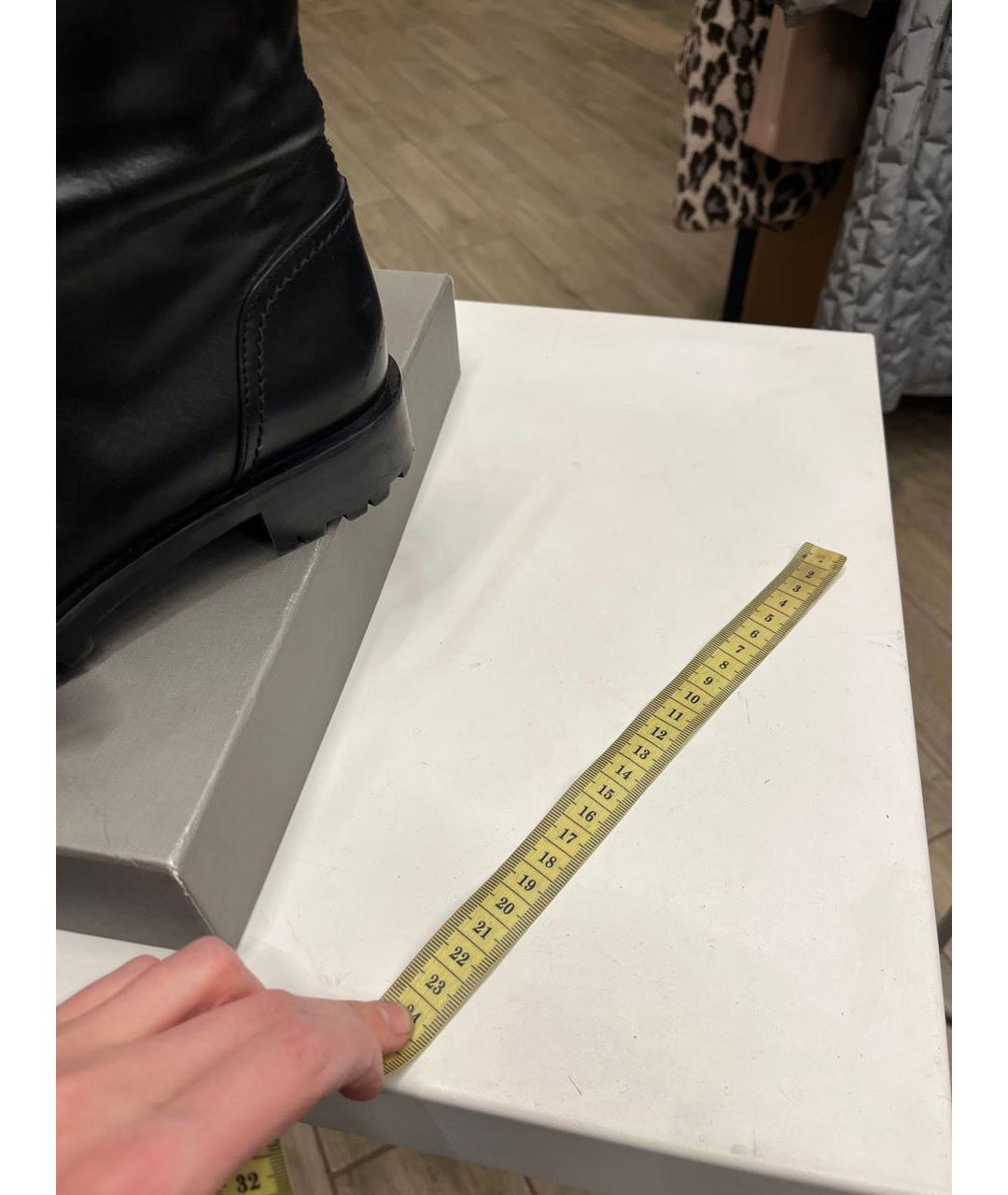 ALEXANDER MCQUEEN Черные кожаные полусапоги, фото 8