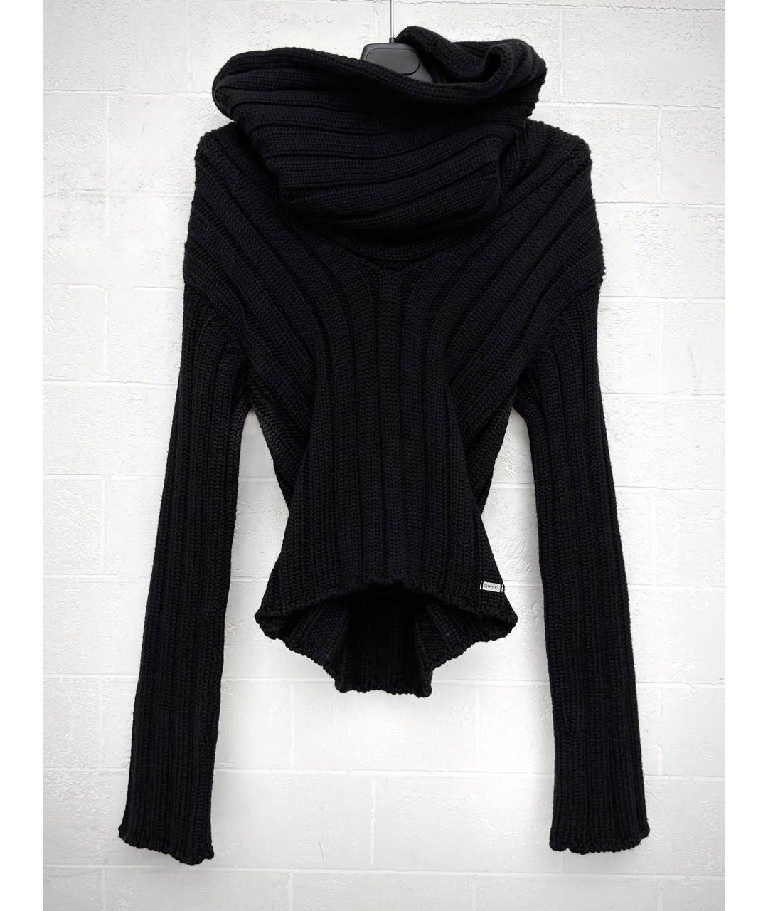 CHANEL Черный шерстяной джемпер / свитер, фото 3