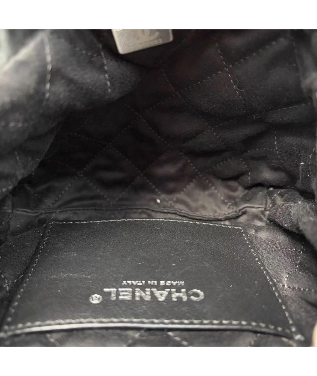 CHANEL Черная кожаная сумка тоут, фото 7