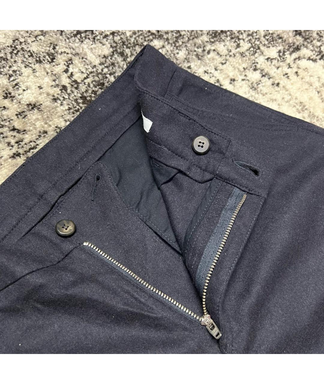 ELEVENTY Темно-синие шерстяные повседневные брюки, фото 4