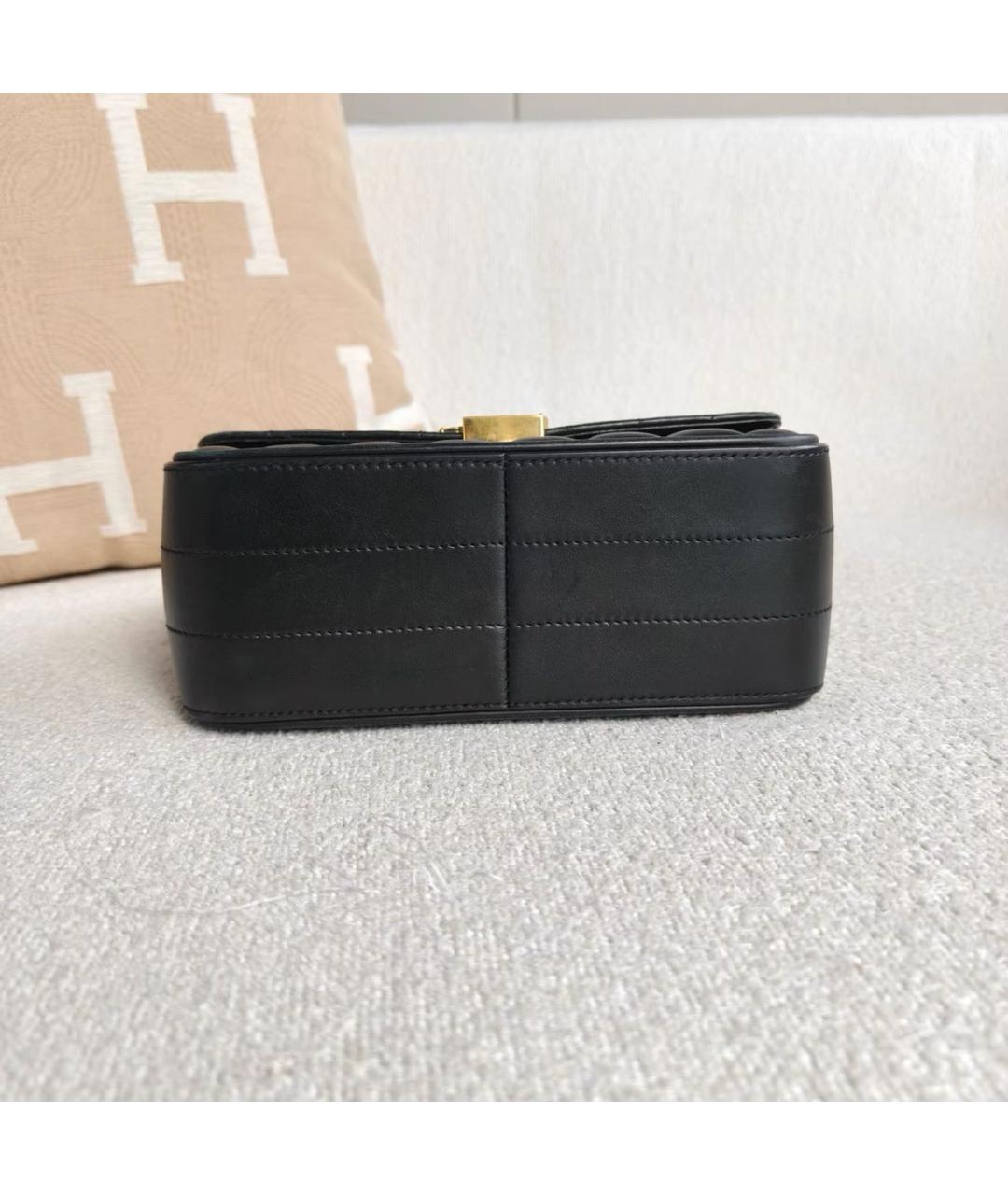 SAINT LAURENT Черная кожаная сумка через плечо, фото 5