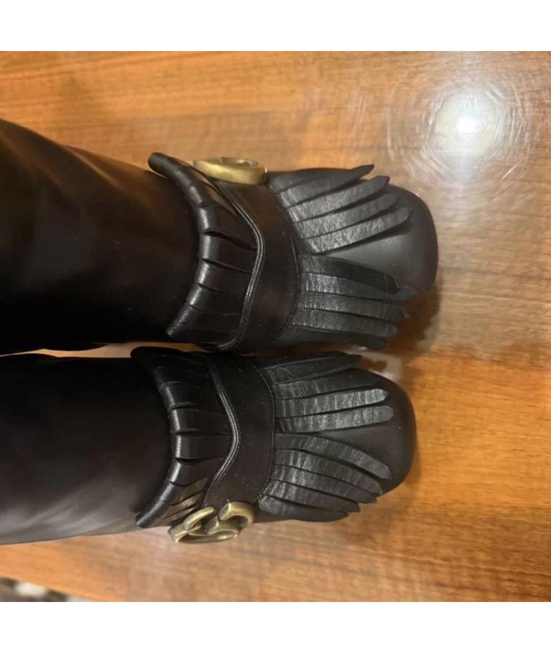 GUCCI Черные кожаные ботильоны, фото 3