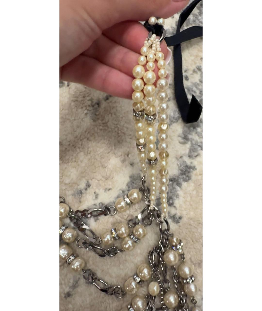 ERICKSON BEAMON Бежевое колье из бисера, фото 3