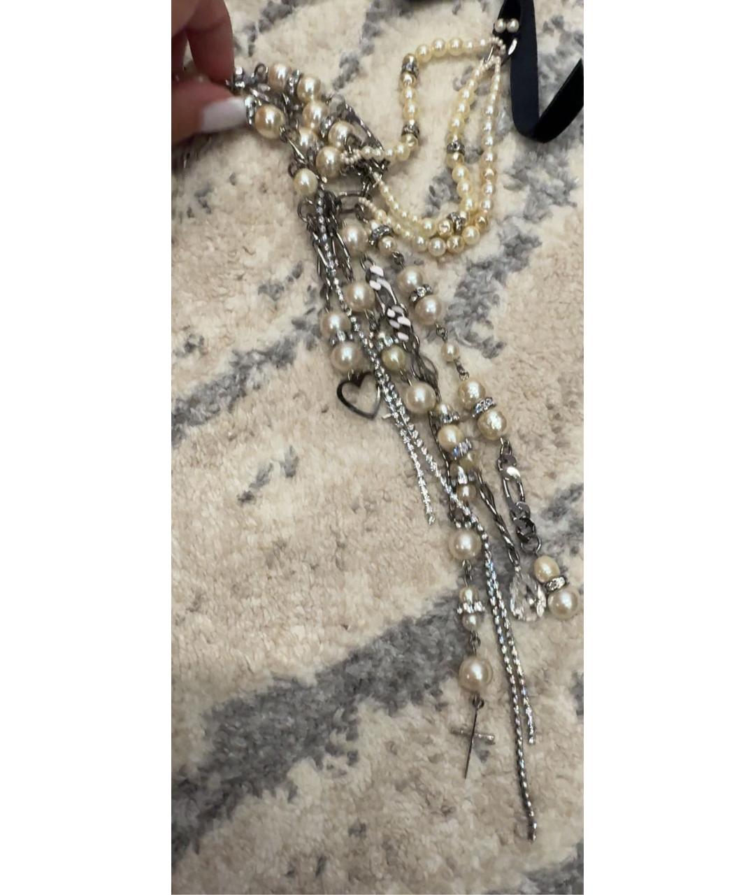 ERICKSON BEAMON Бежевое колье из бисера, фото 4