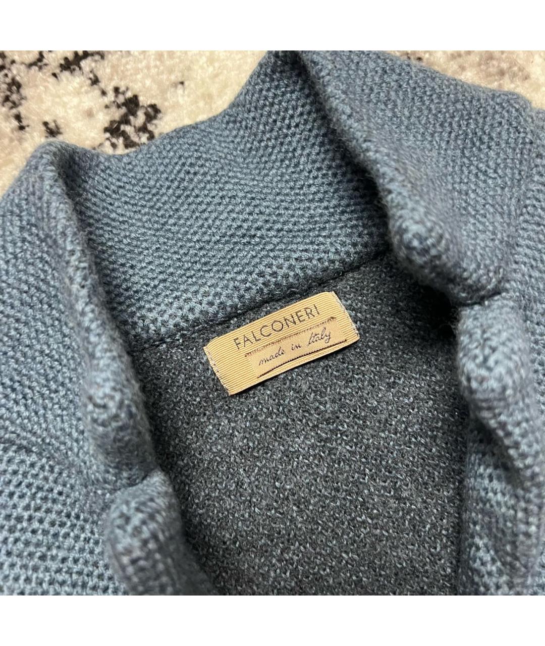 FALCONERI Голубой шерстяной жакет/пиджак, фото 4