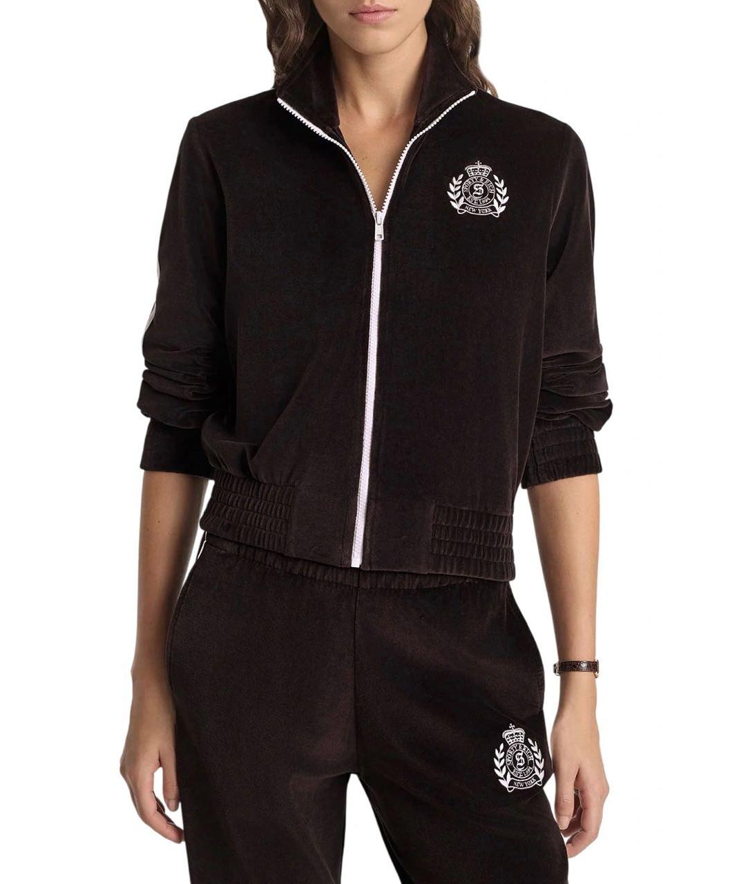 SPORTY AND RICH Коричневый велюровый спортивные костюмы, фото 2