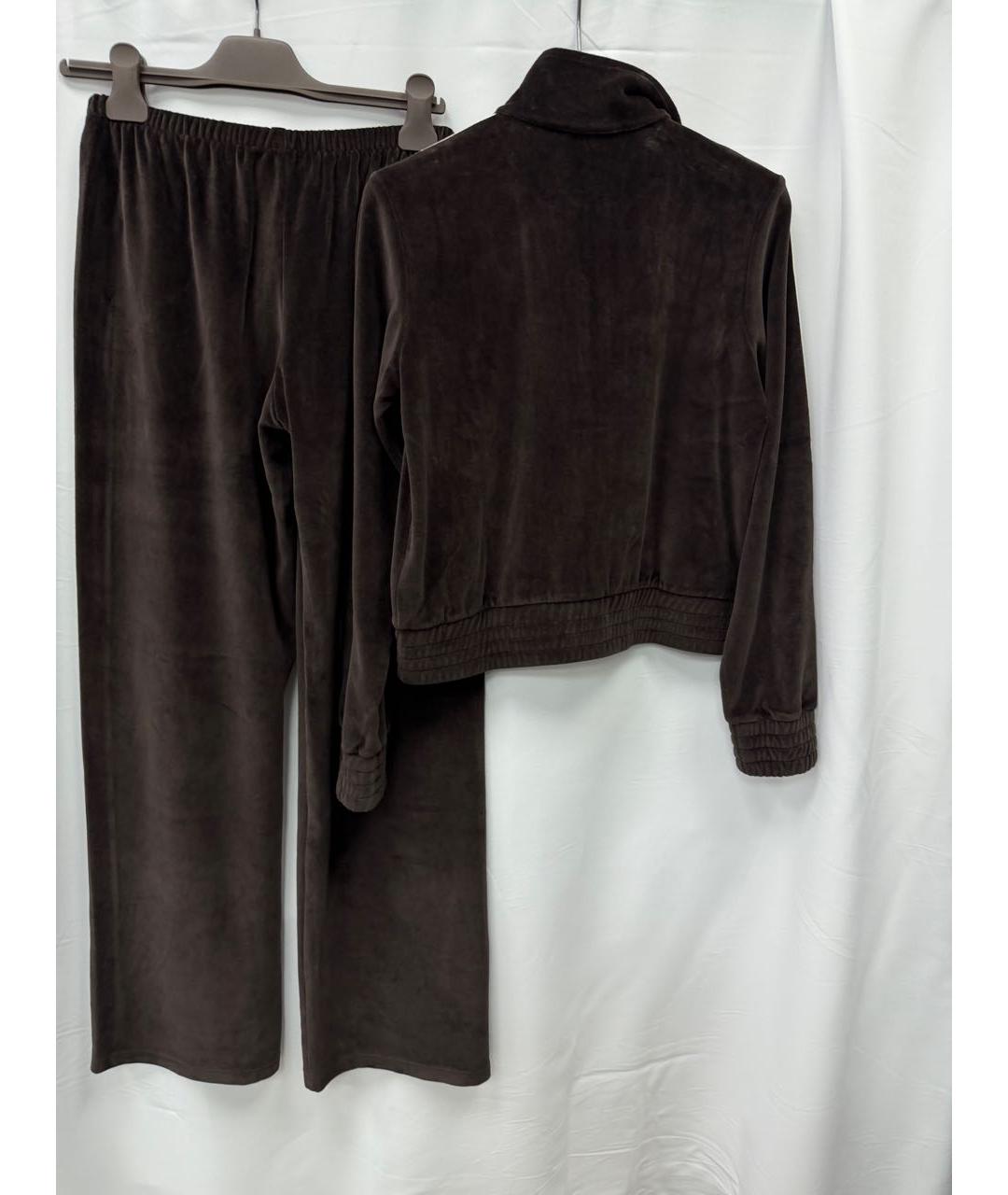 SPORTY AND RICH Коричневый велюровый спортивные костюмы, фото 4