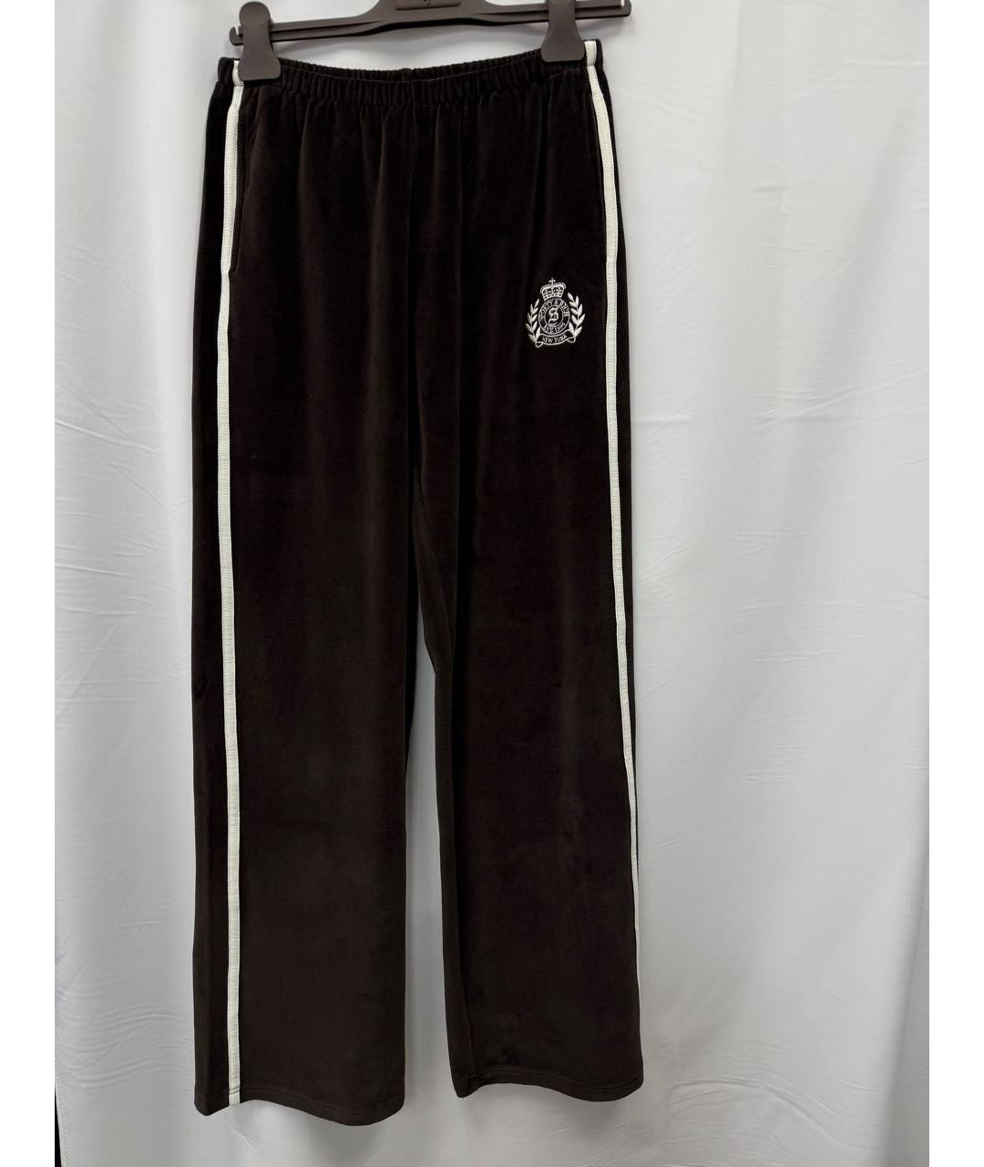 SPORTY AND RICH Коричневый велюровый спортивные костюмы, фото 6