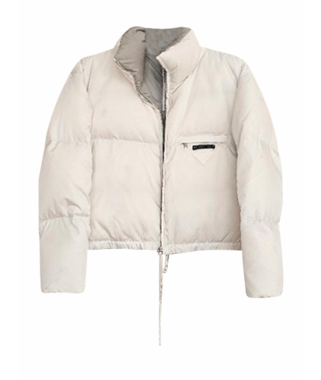 PRADA Белый полиэстеровый пуховик, фото 1