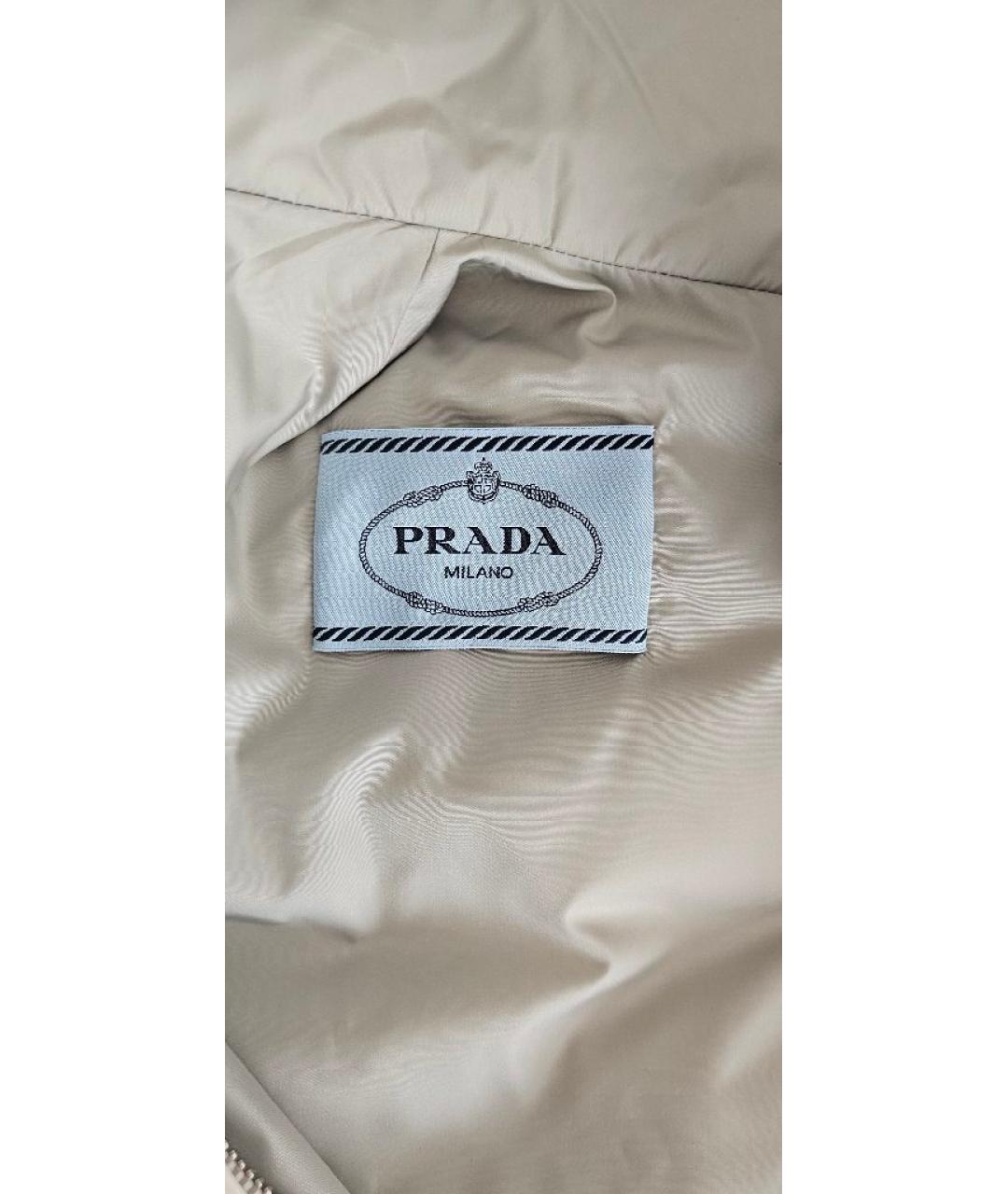 PRADA Белый полиэстеровый пуховик, фото 3