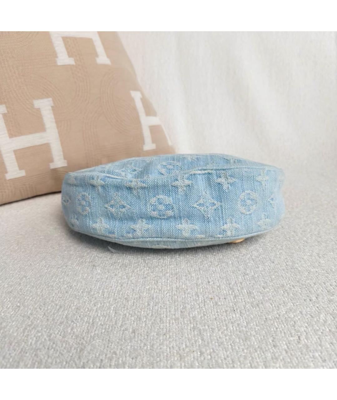 LOUIS VUITTON Голубая деним сумка через плечо, фото 5