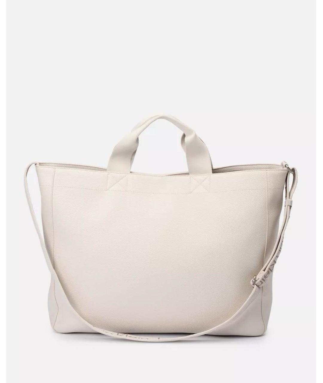 CALVIN KLEIN Белая сумка тоут из искусственной кожи, фото 2