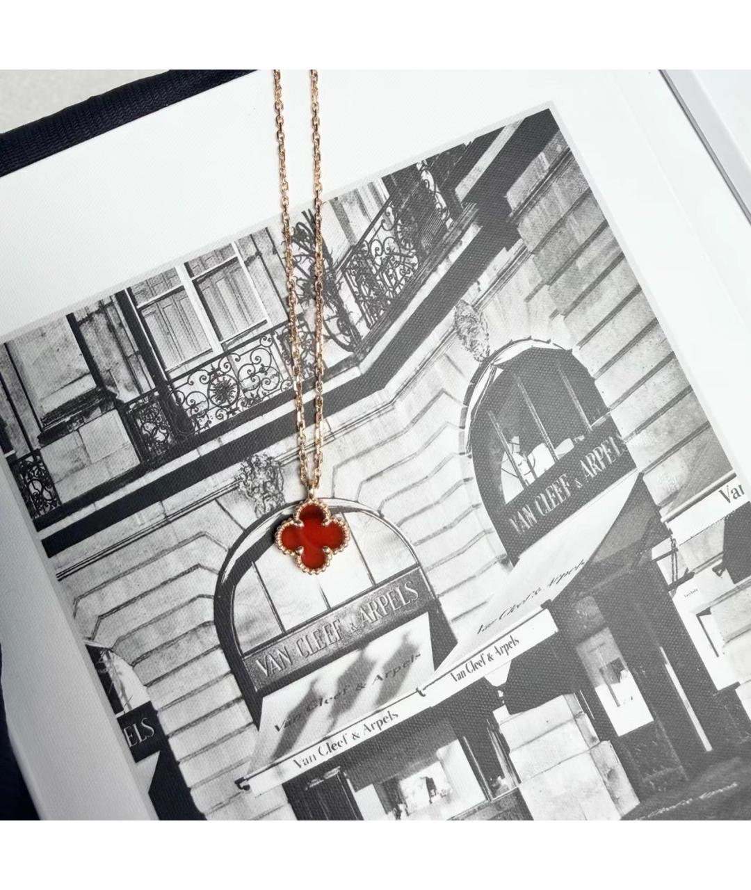 VAN CLEEF & ARPELS Бордовое колье из розового золота, фото 6
