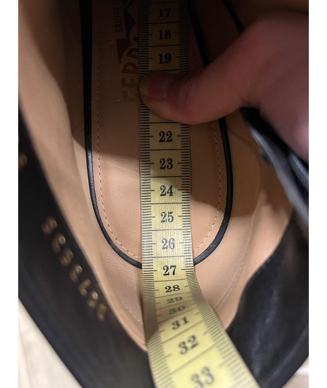 FERRAGAMO Черные кожаные ботильоны, фото 4