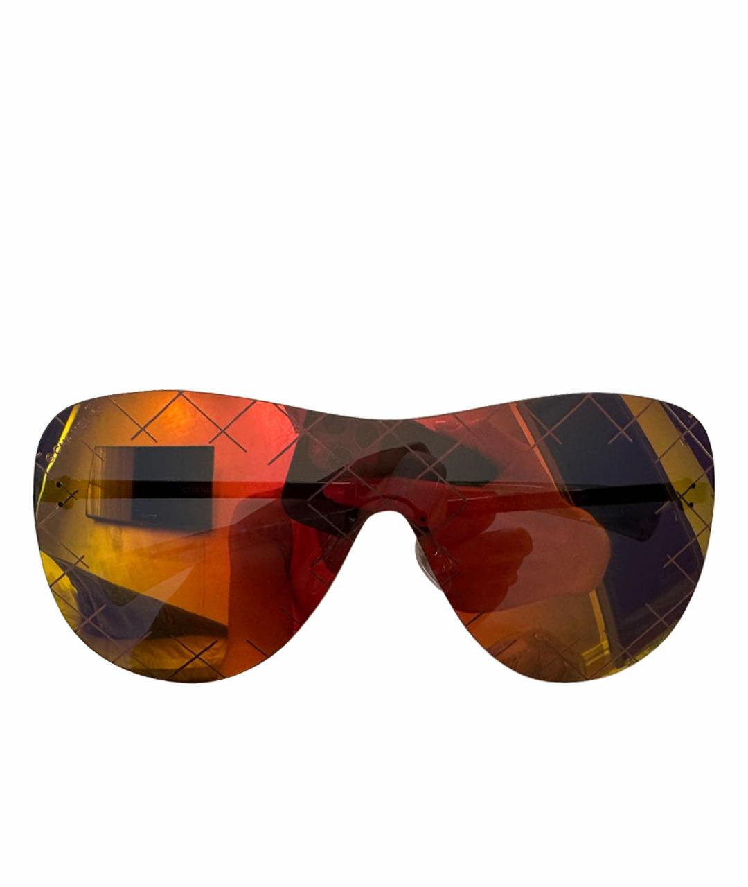 CHANEL Оранжевое металлические солнцезащитные очки, фото 1