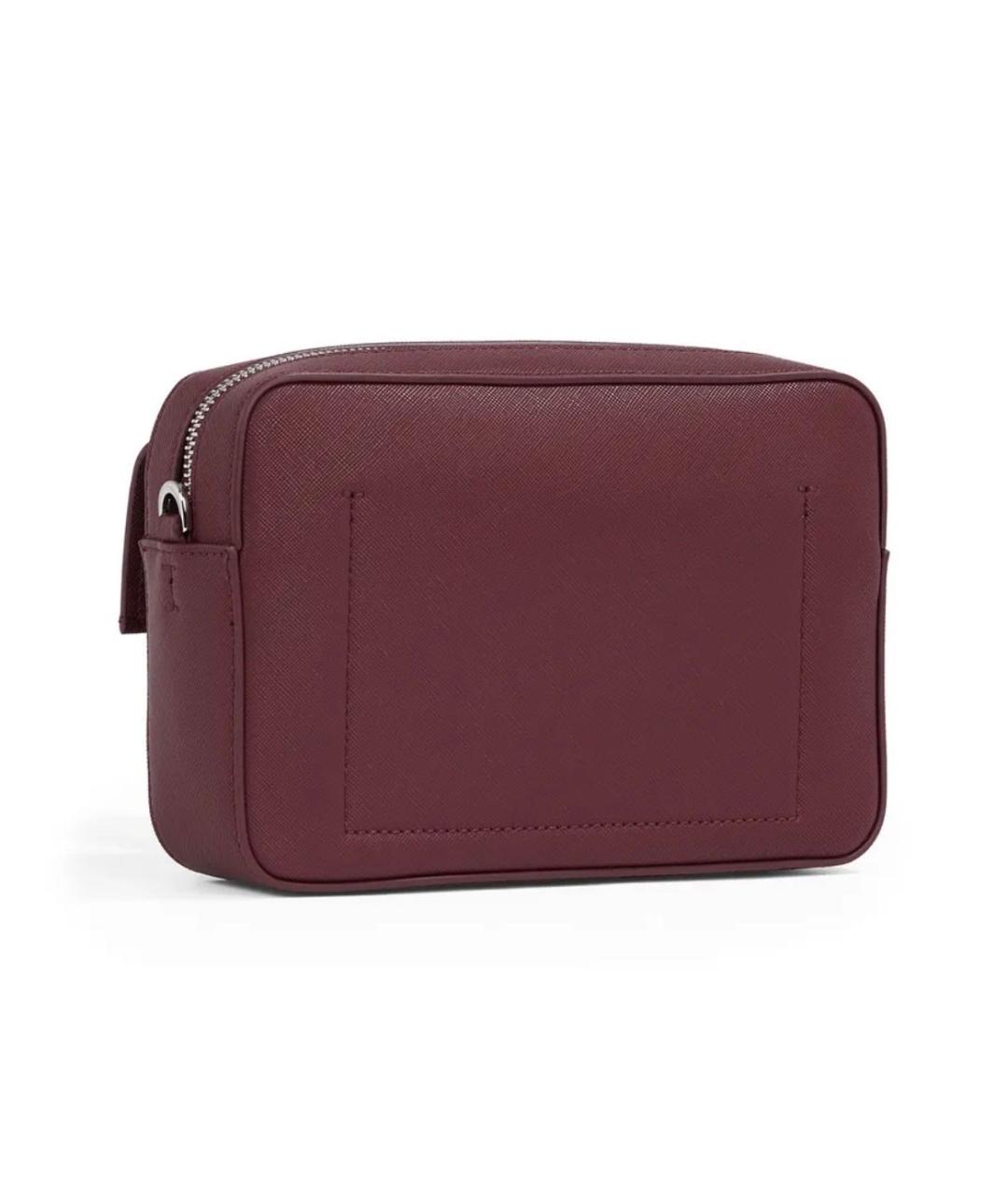 CALVIN KLEIN Бордовая сумка через плечо из искусственной кожи, фото 2