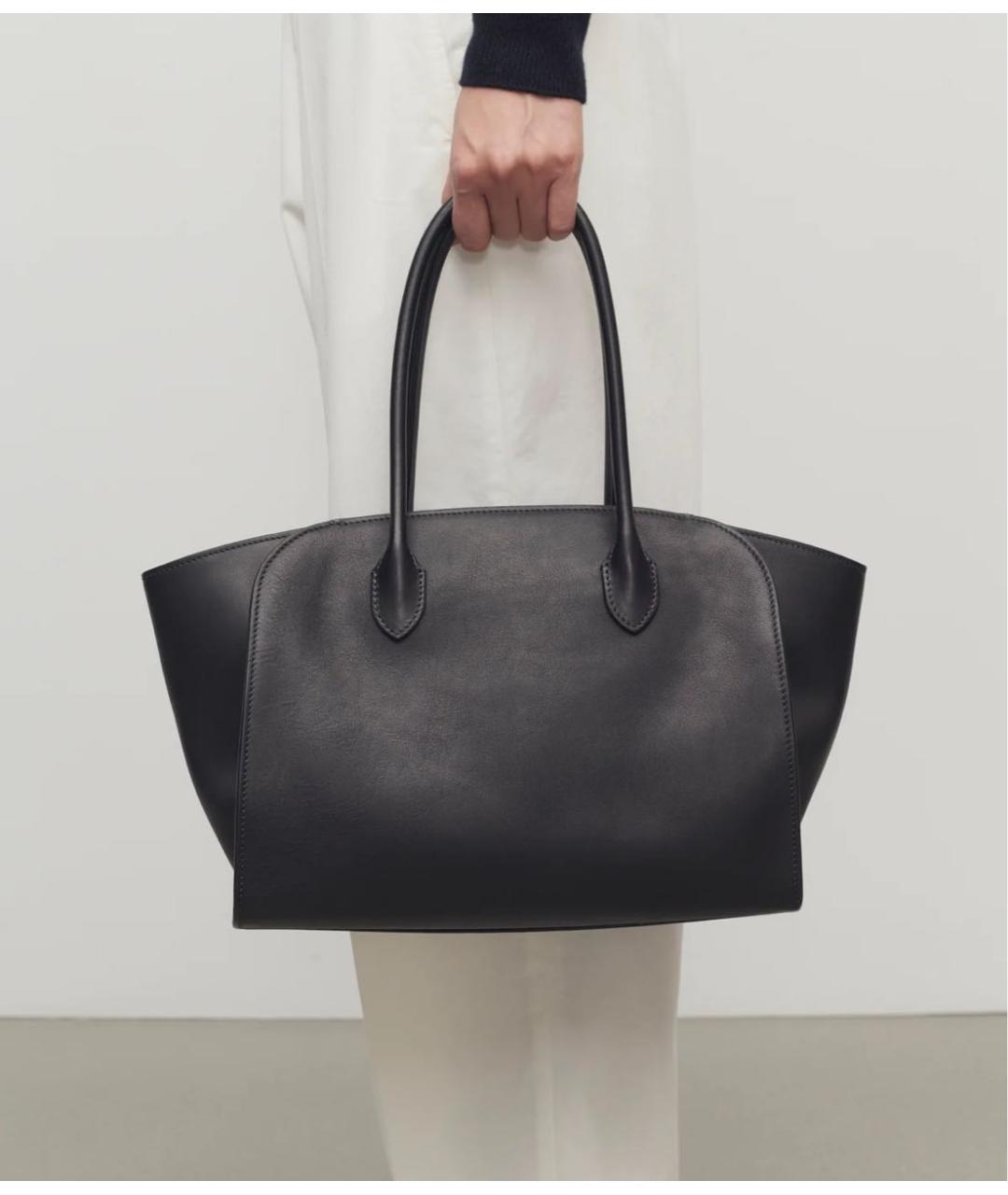 THE ROW Черная кожаная сумка тоут, фото 3