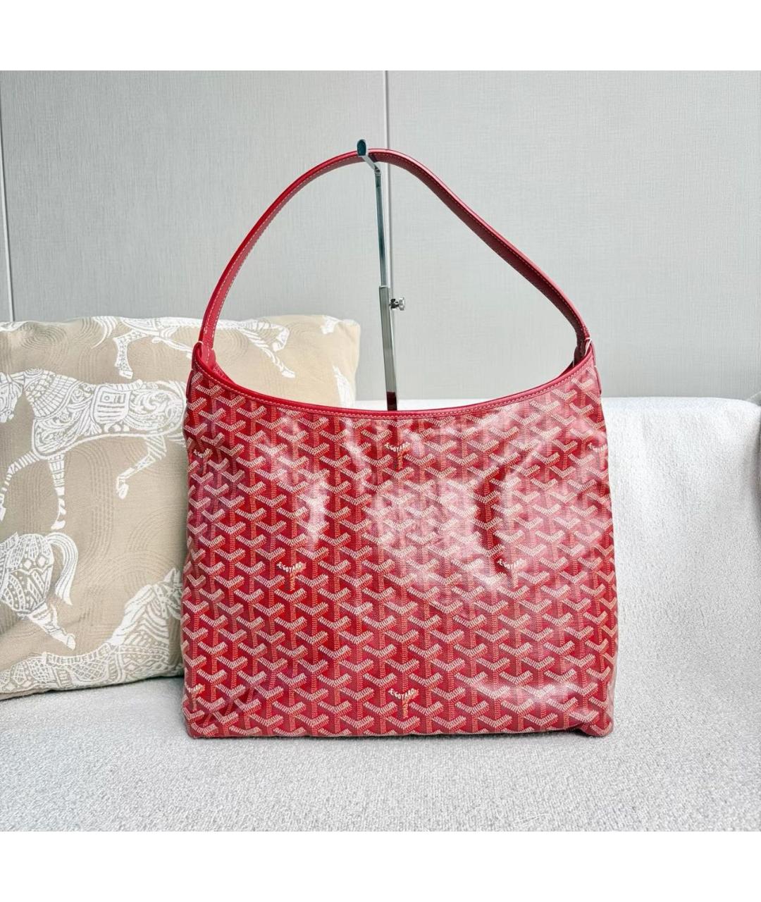 GOYARD Красная кожаная сумка тоут, фото 8