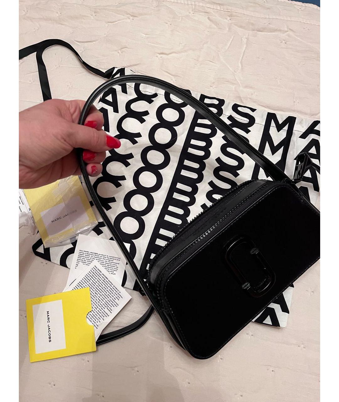 MARC JACOBS Черная кожаная сумка с короткими ручками, фото 2