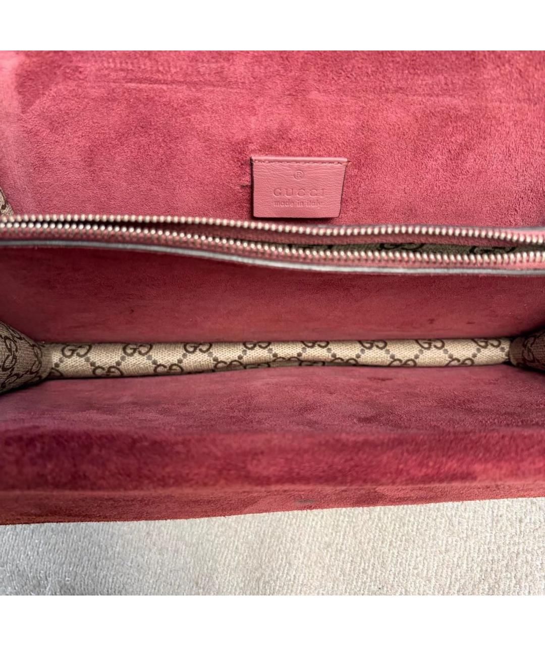 GUCCI Бордовая замшевая сумка через плечо, фото 7