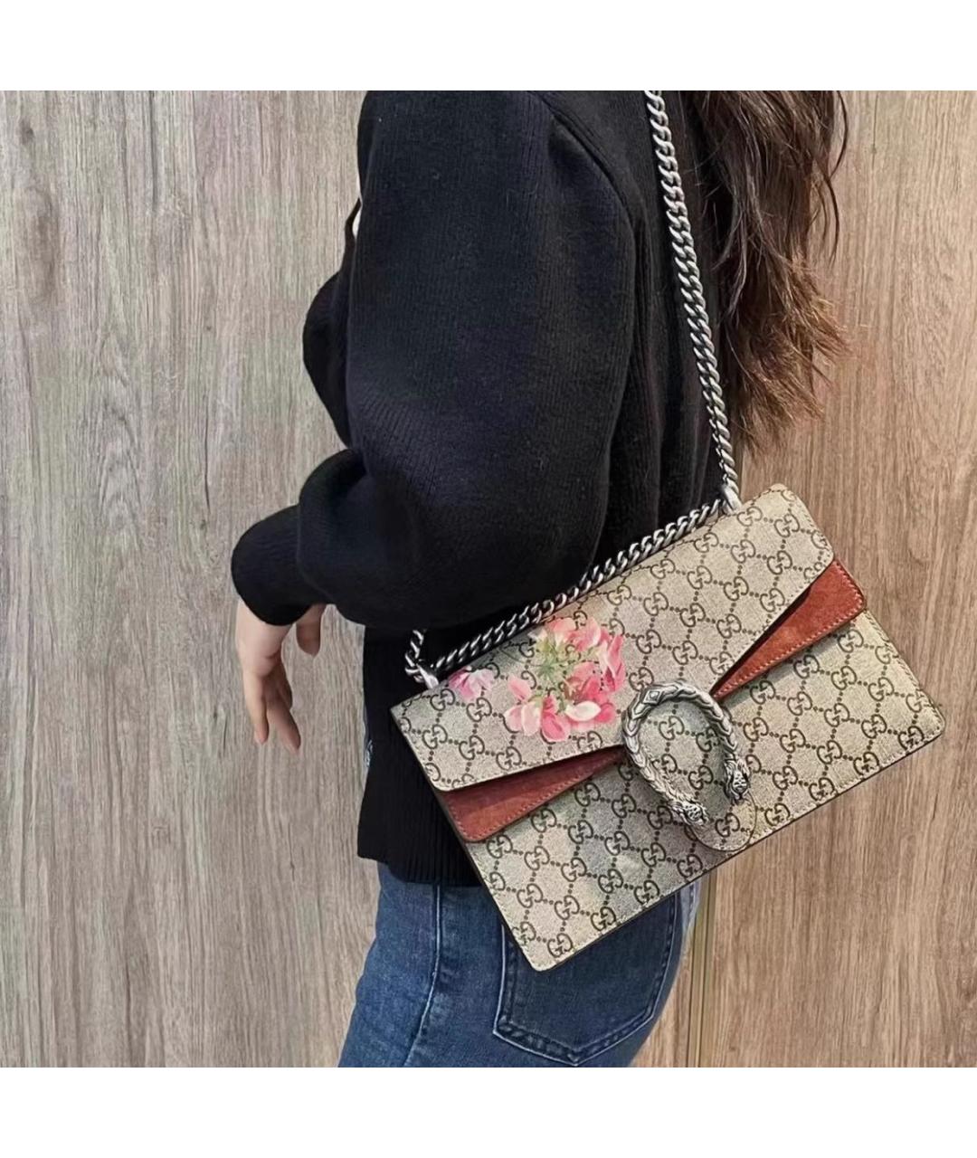 GUCCI Бордовая замшевая сумка через плечо, фото 8