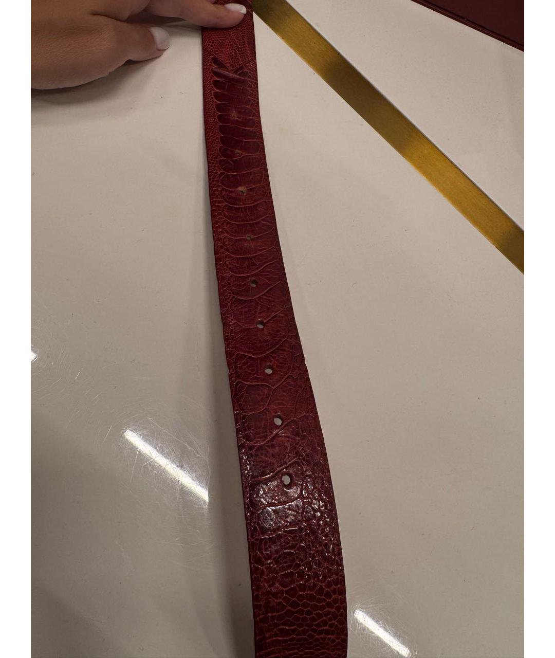 ZILLI Бордовый ремень из лакированной кожи, фото 2
