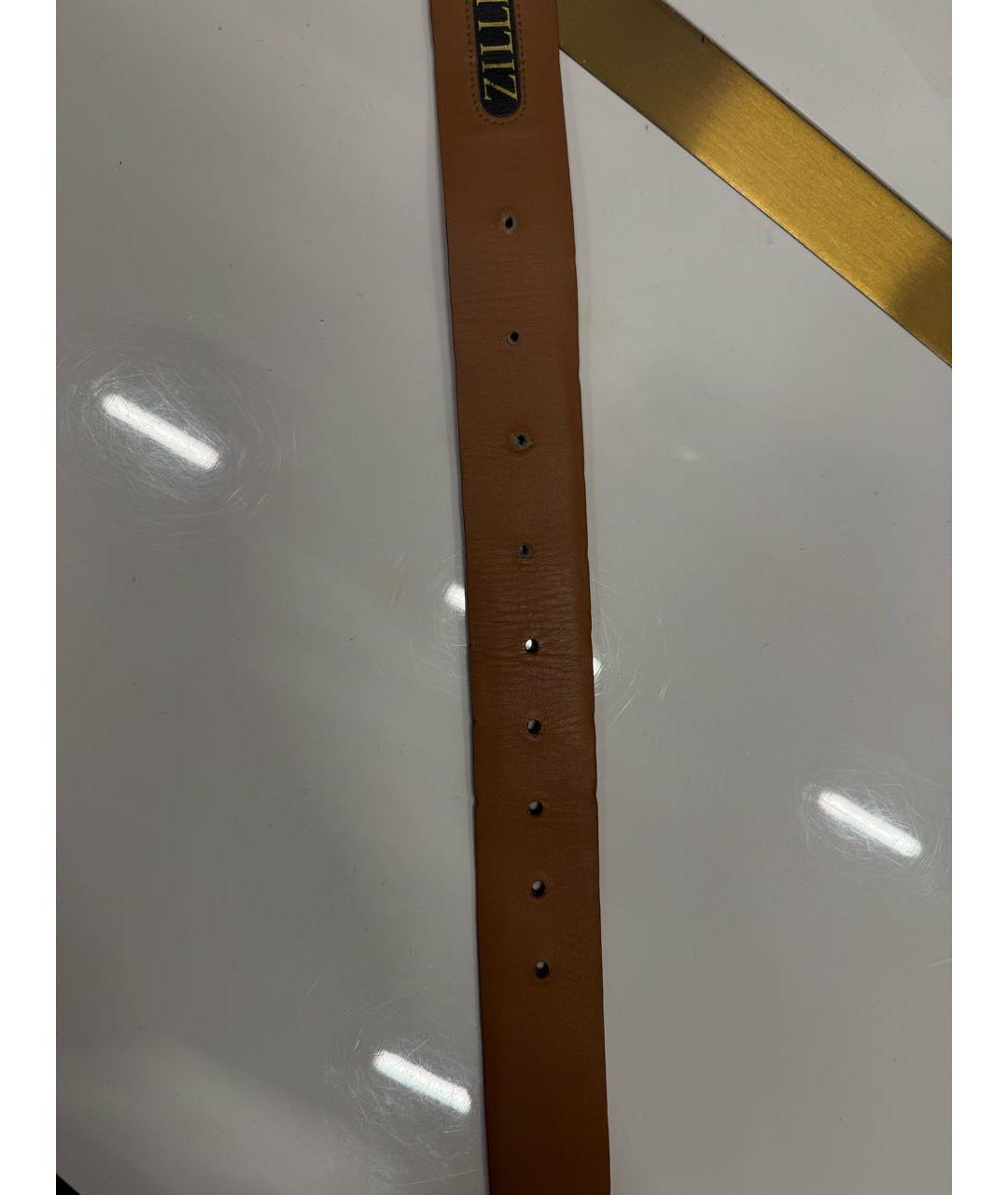 ZILLI Бордовый ремень из лакированной кожи, фото 3