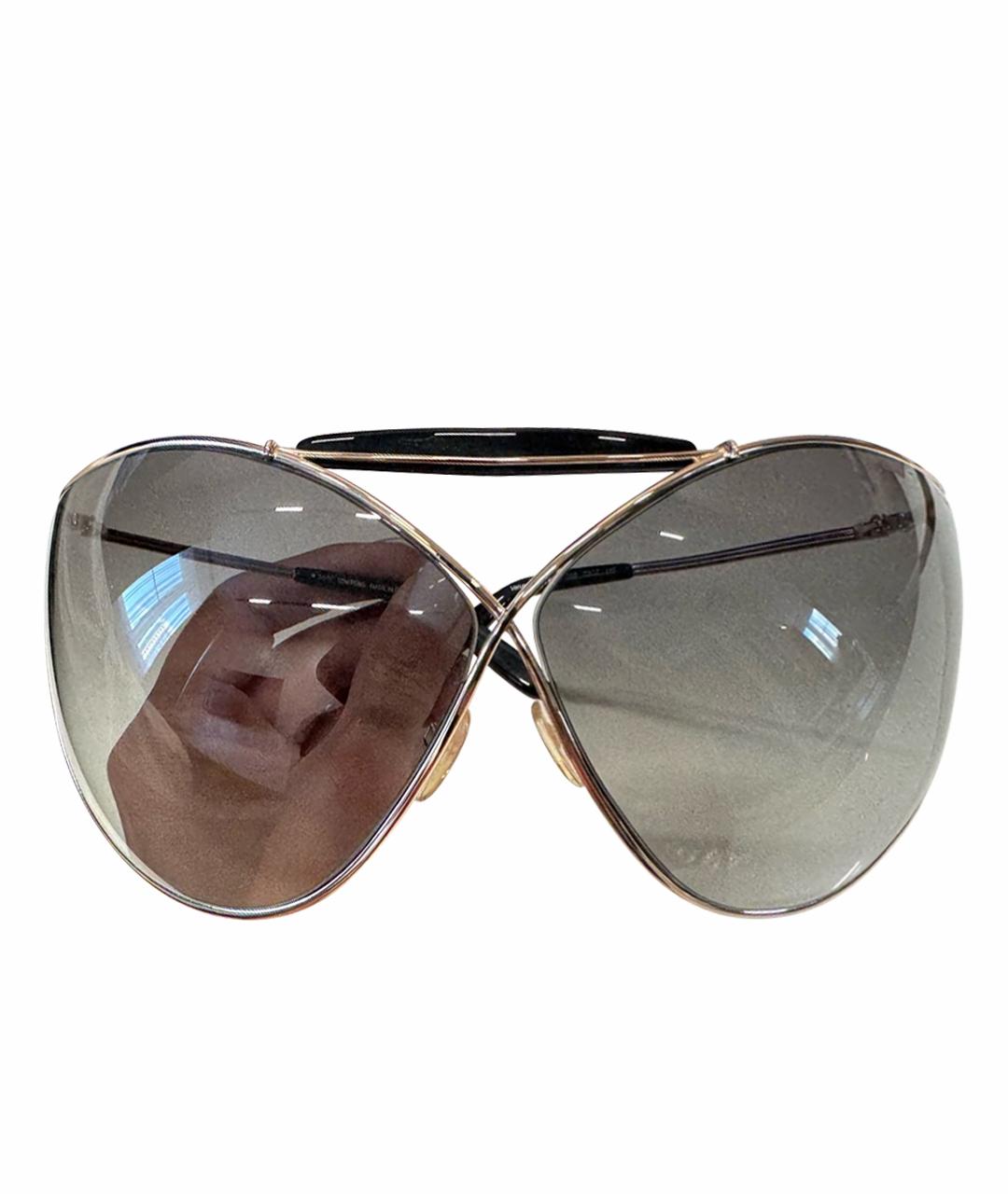 TOM FORD Серые металлические солнцезащитные очки, фото 1