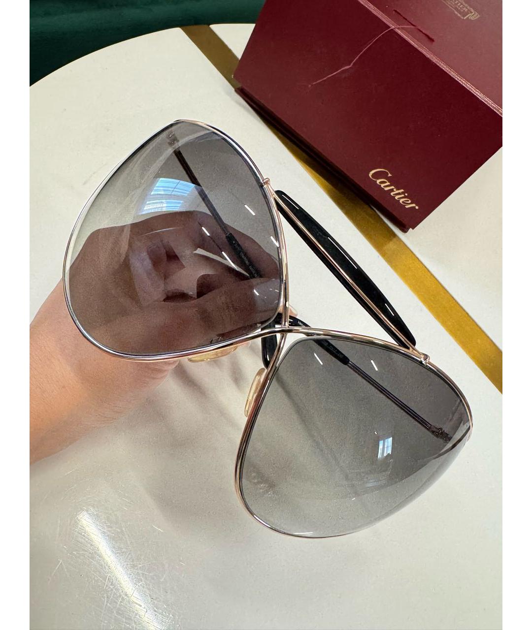 TOM FORD Серые металлические солнцезащитные очки, фото 5