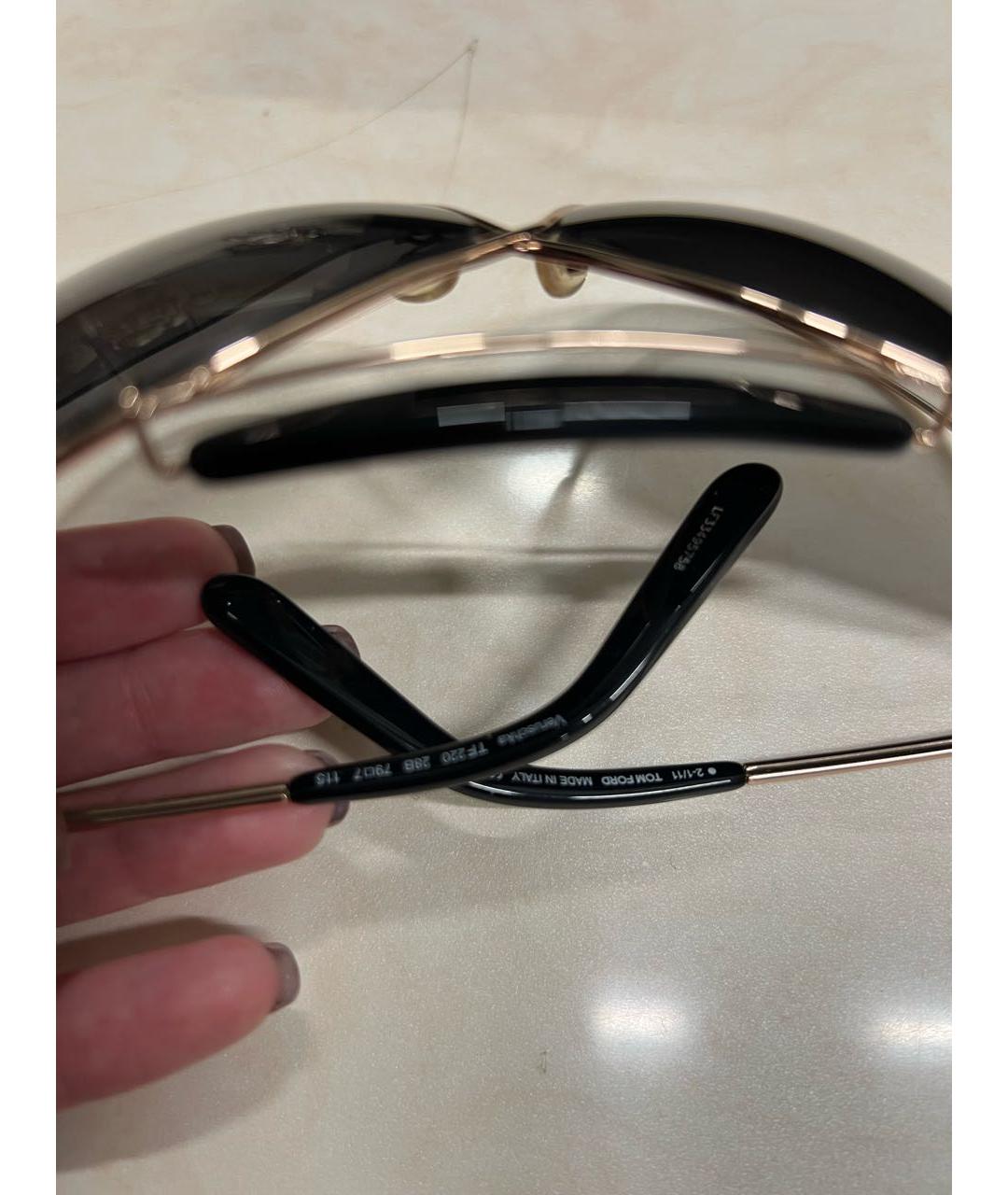 TOM FORD Серые металлические солнцезащитные очки, фото 4