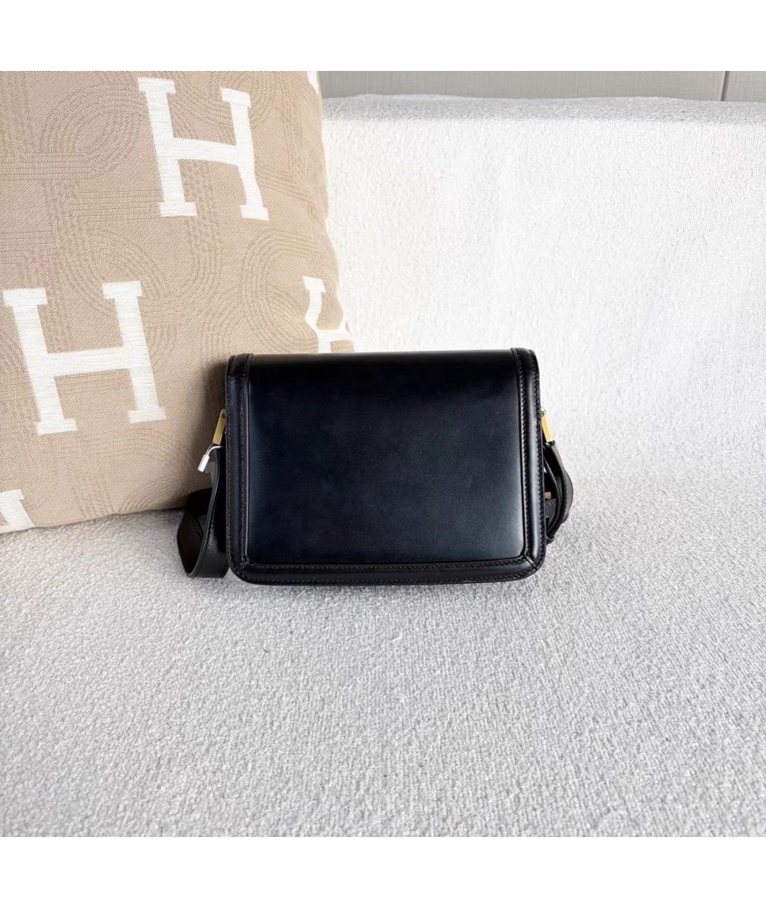 SAINT LAURENT Черная кожаная сумка через плечо, фото 5