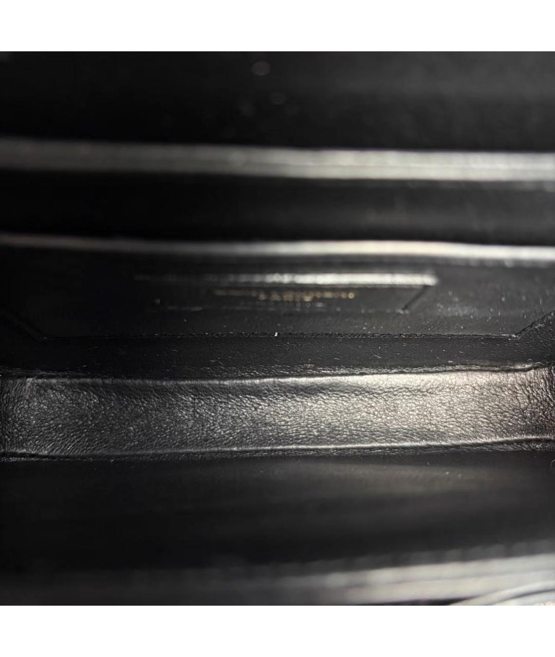SAINT LAURENT Черная кожаная сумка через плечо, фото 7