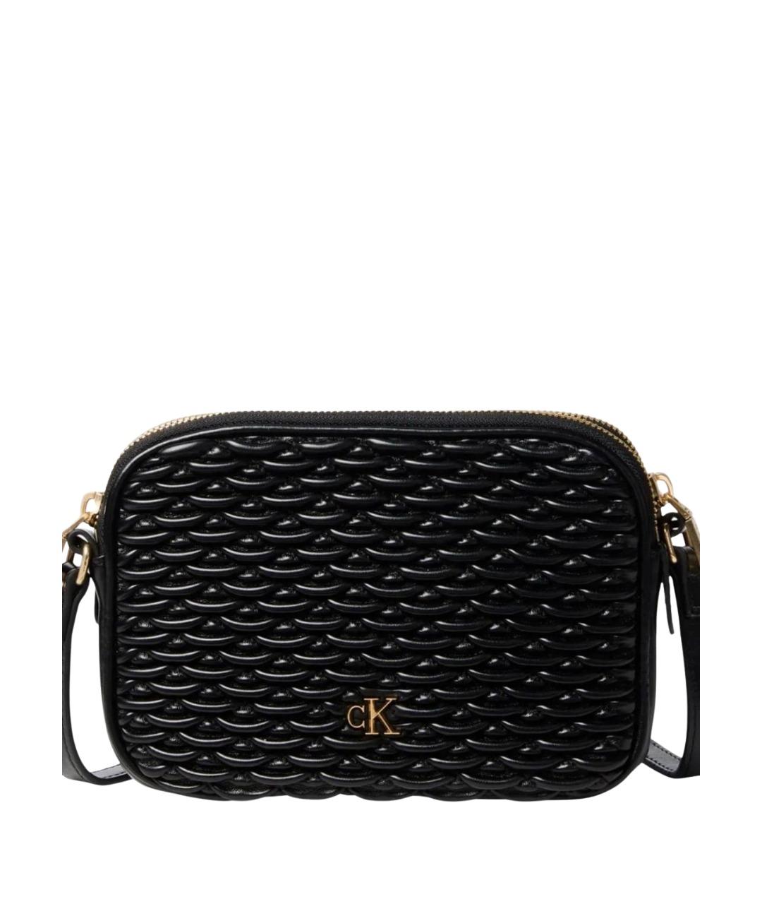 CALVIN KLEIN Черная сумка через плечо из искусственной кожи, фото 1