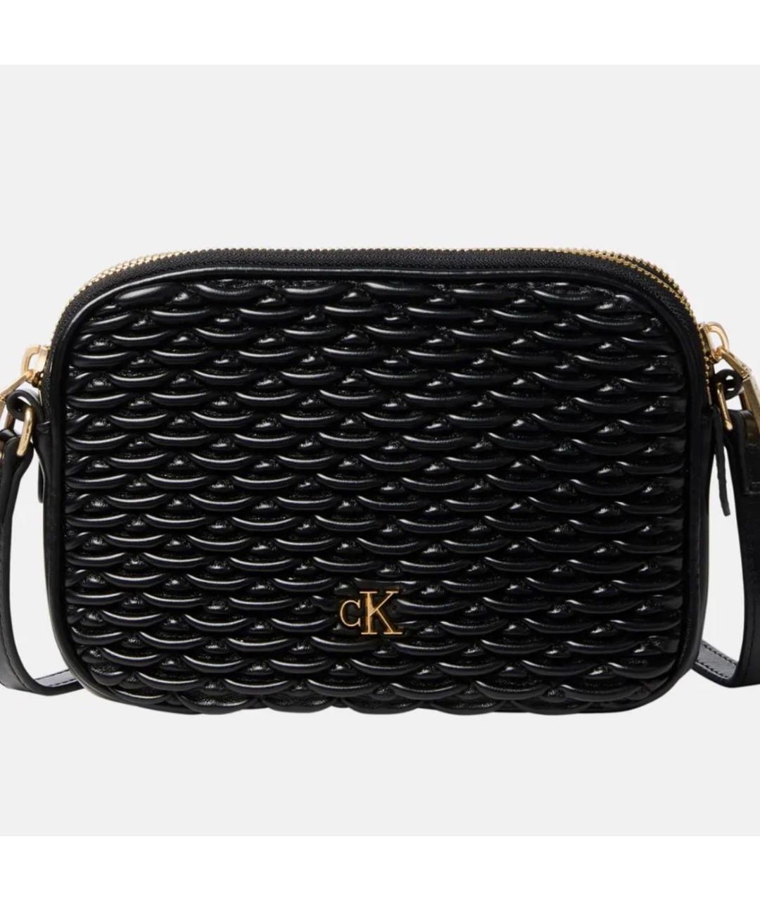 CALVIN KLEIN Черная сумка через плечо из искусственной кожи, фото 3