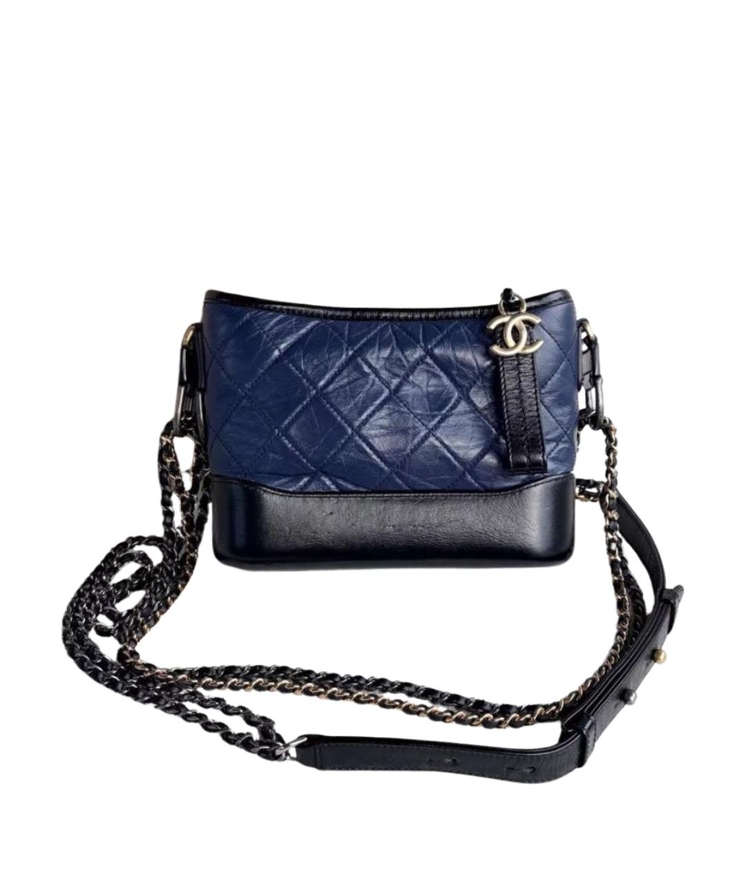 CHANEL Синяя кожаная сумка через плечо, фото 1