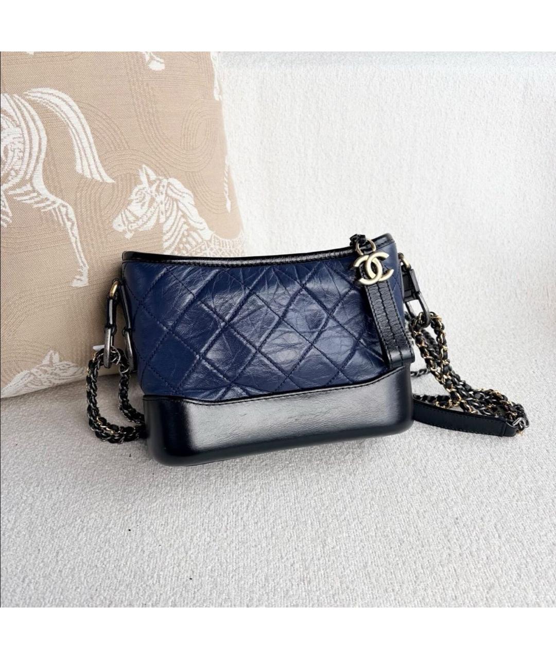 CHANEL Синяя кожаная сумка через плечо, фото 2