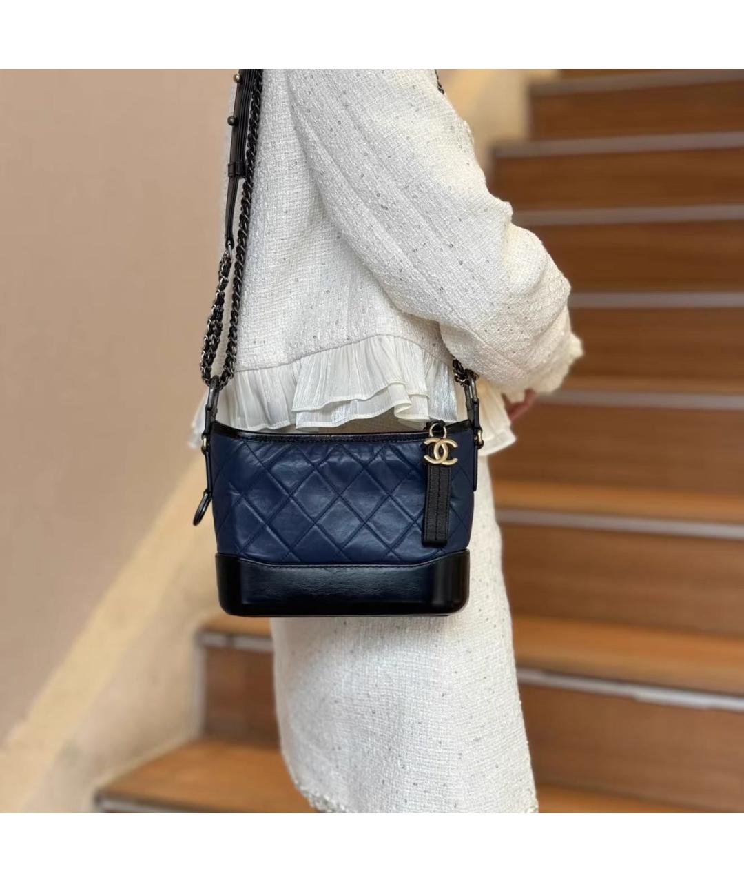 CHANEL Синяя кожаная сумка через плечо, фото 8