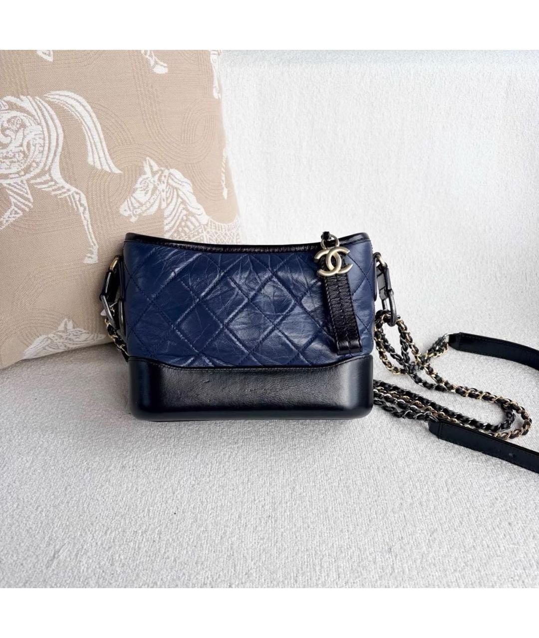 CHANEL Синяя кожаная сумка через плечо, фото 9