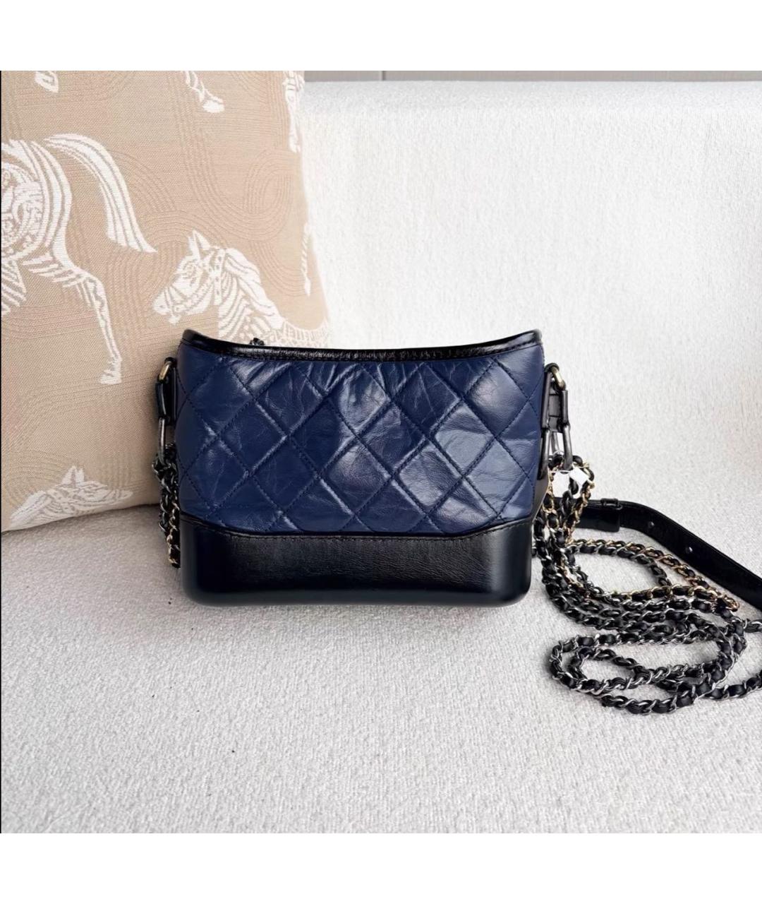 CHANEL Синяя кожаная сумка через плечо, фото 5