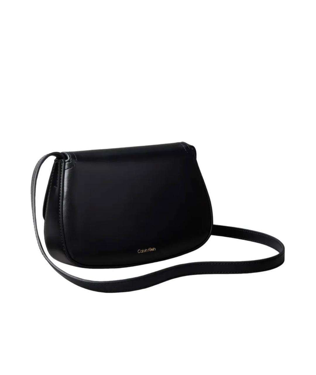 CALVIN KLEIN Черная сумка через плечо из искусственной кожи, фото 2
