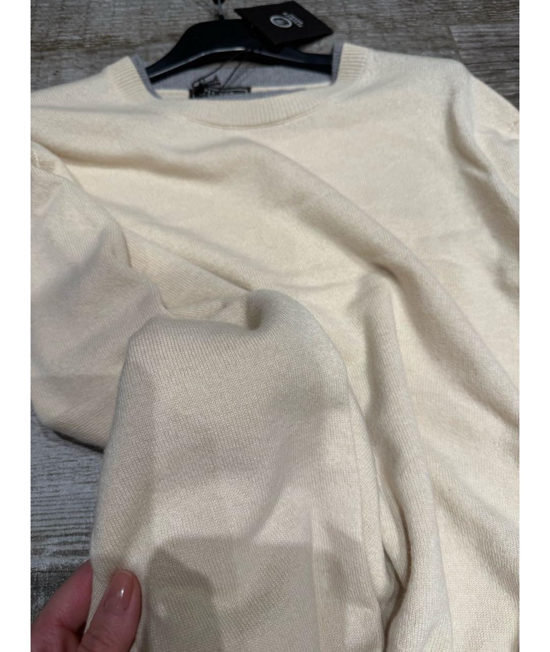 PESERICO Бежевый шерстяной джемпер / свитер, фото 3