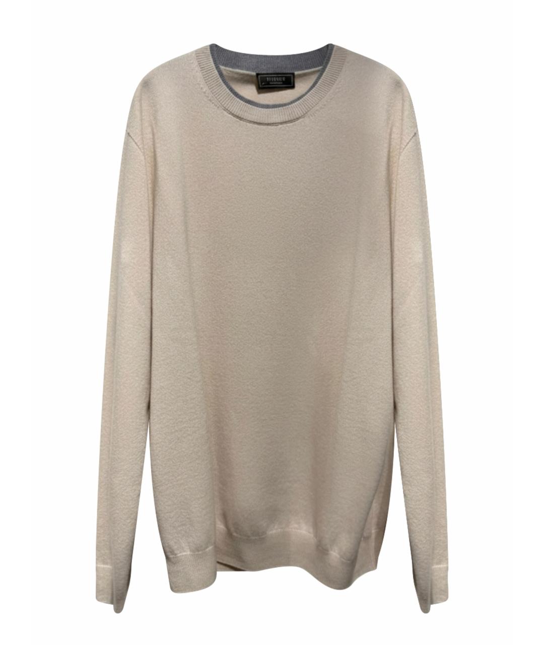 PESERICO Бежевый шерстяной джемпер / свитер, фото 1