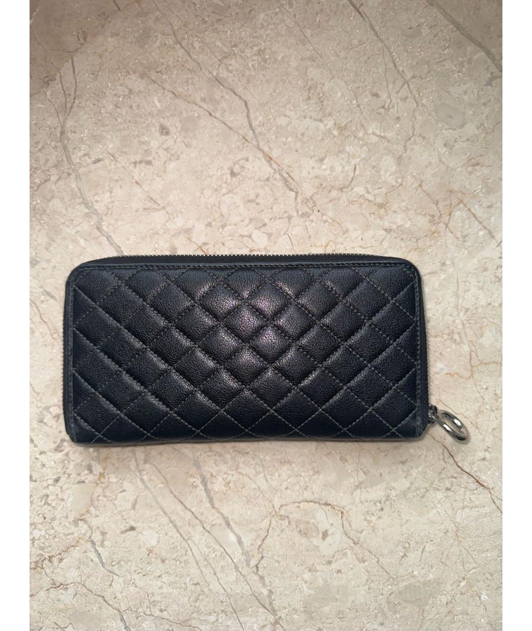 DOLCE&GABBANA Черный кожаный кошелек, фото 2